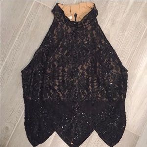 Black Sequin Top
